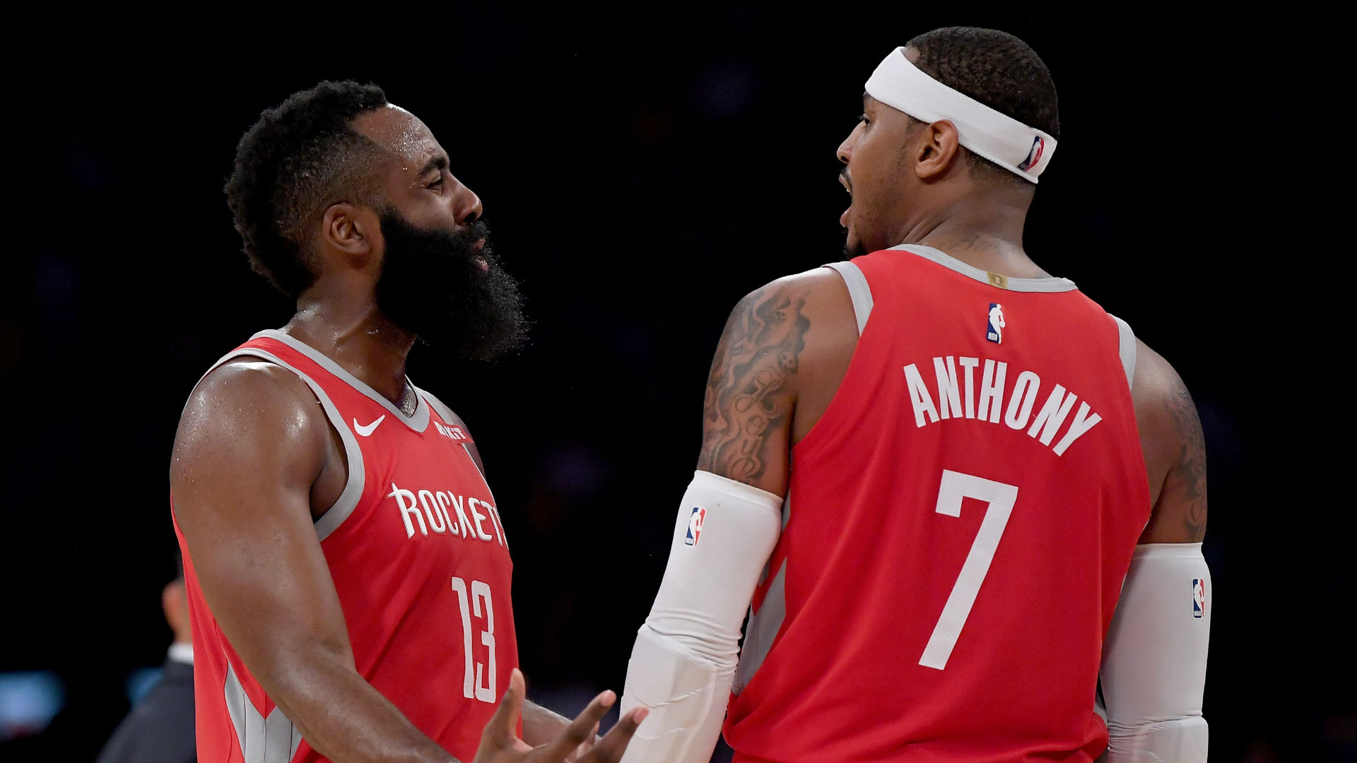 Houston Rockets star James Harden was upset to see Carmelo Anthony leave the NBA team.
