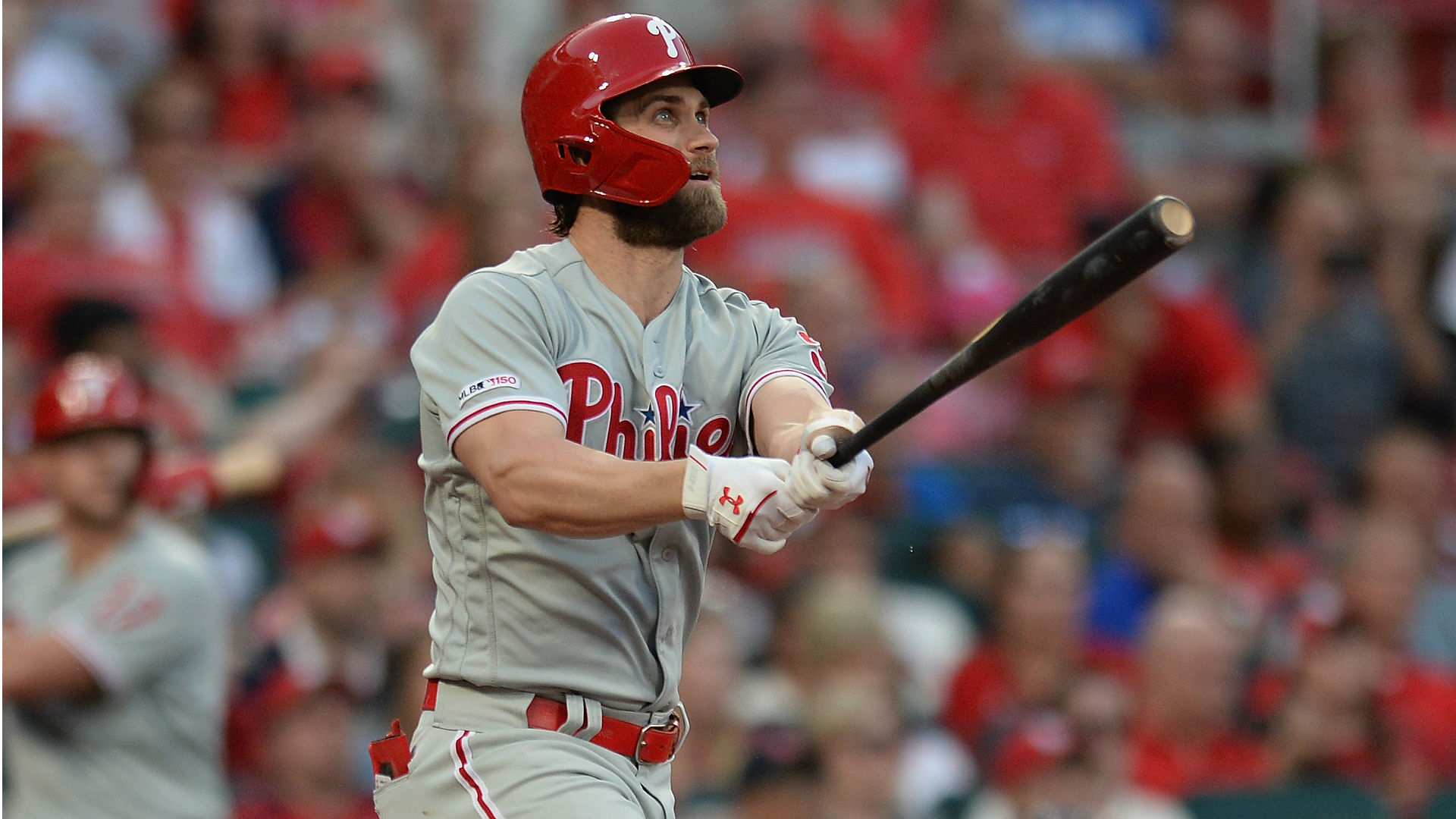 The Phillies and Nationals opened a four-game series Tuesday, with Bryce Harper returning to the city where he began his career.