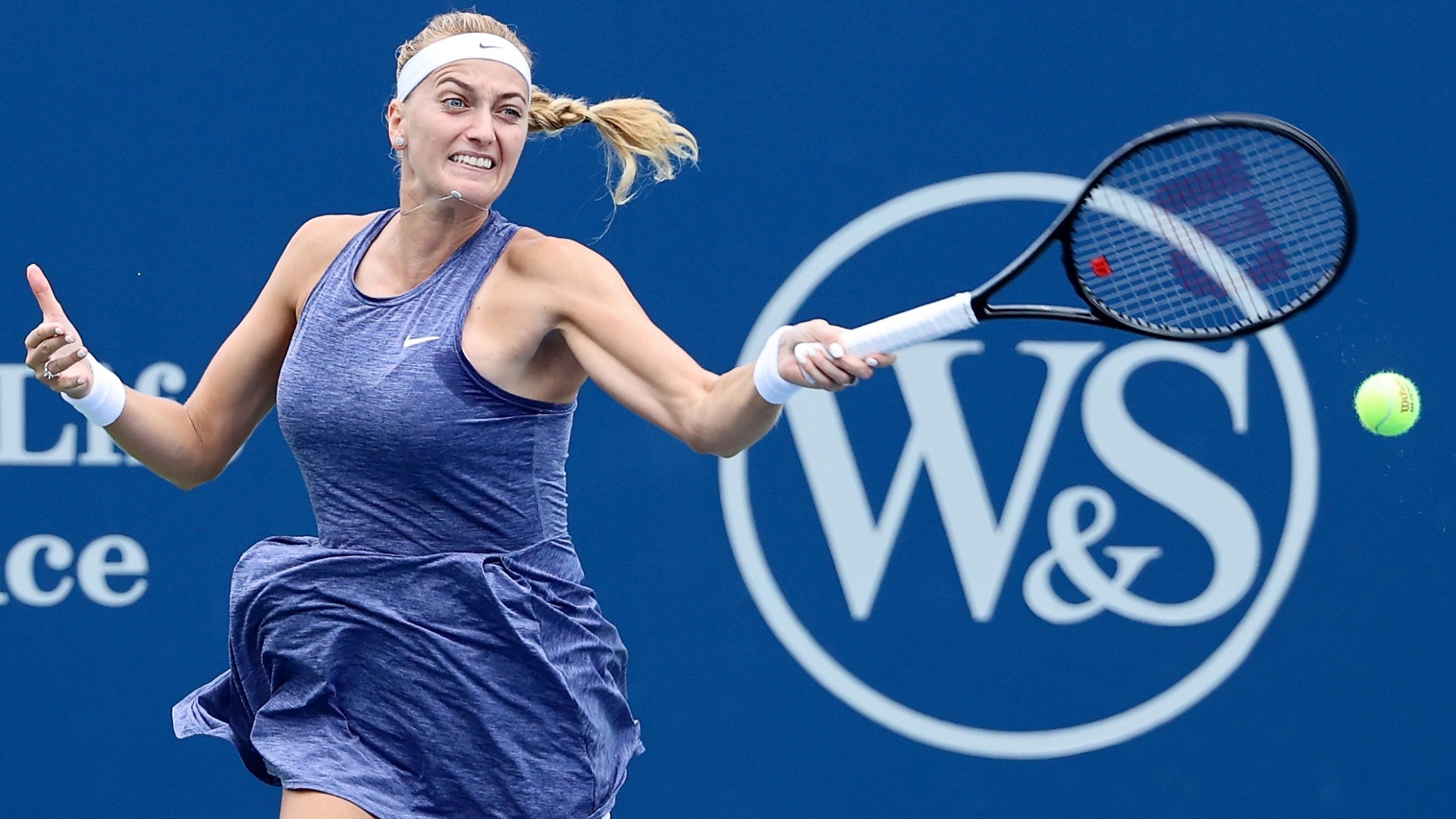 Petra Kvitova beat 2019 champion Madison Keys in straight sets at the Western and Southern Open in Cincinnati.