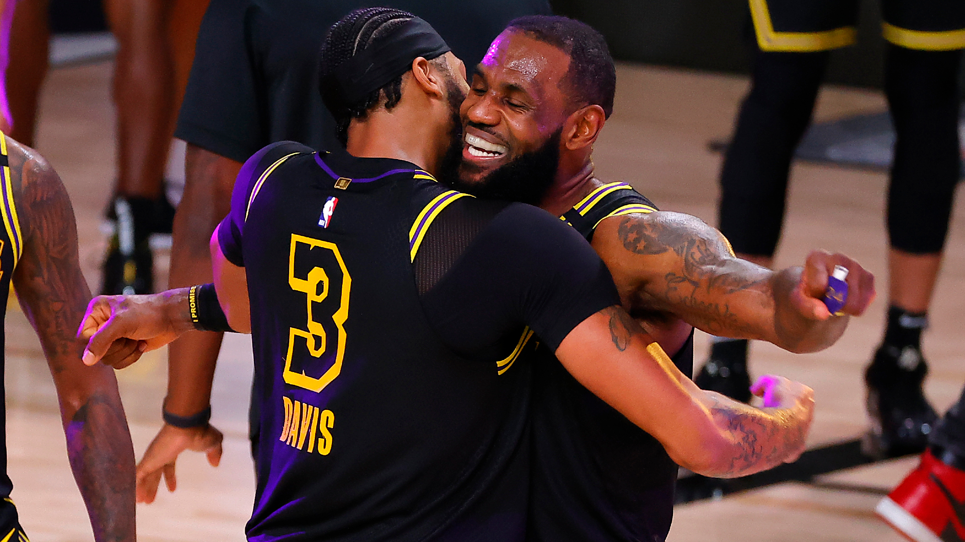Los Angeles Lakers star LeBron James praised Anthony Davis' belief after his game-winner in the NBA playoffs.