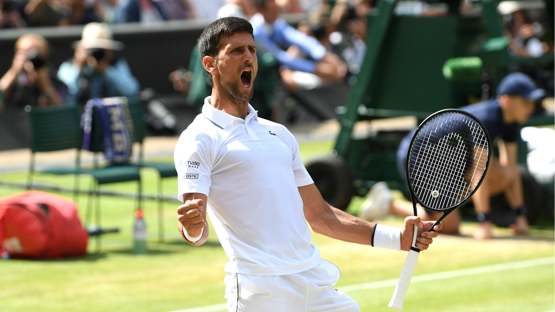 World number one Novak Djokovic overcame a mid-match stumble to reach his sixth Wimbledon final by beating Roberto Bautista Agut.