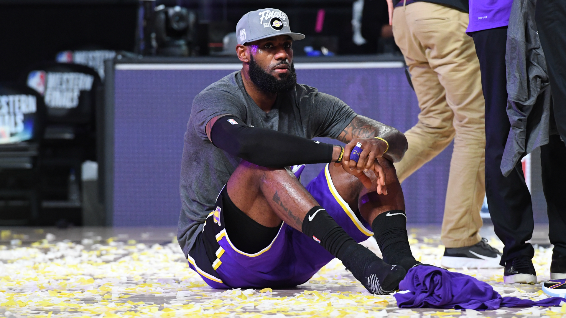 LeBron James was grounded following the Los Angeles Lakers' run to the NBA Finals after topping the Denver Nuggets on Saturday.