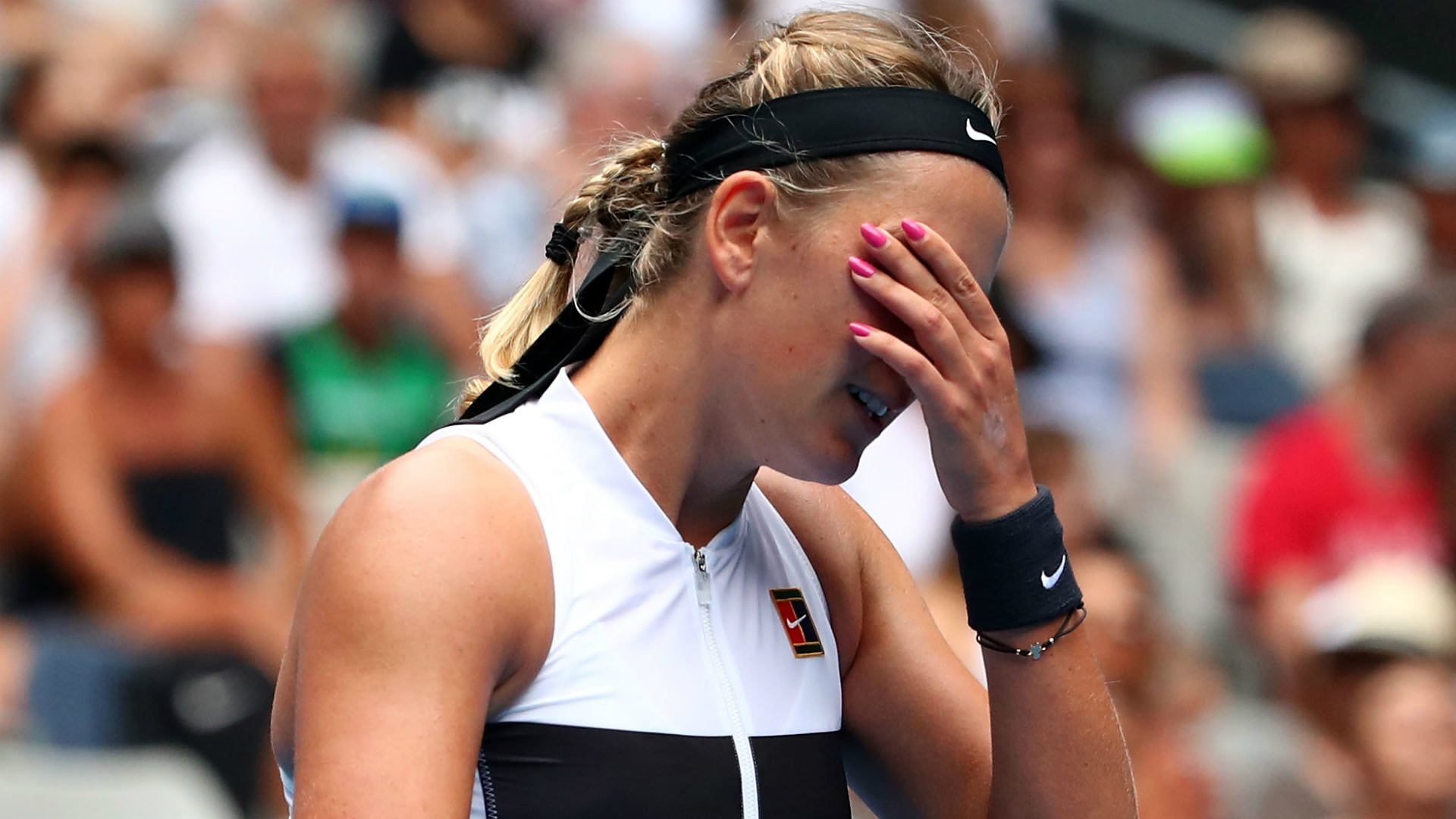 Victoria Azarenka made her first Australian Open appearance since 2016, though it ended in an opening-round defeat on Tuesday.