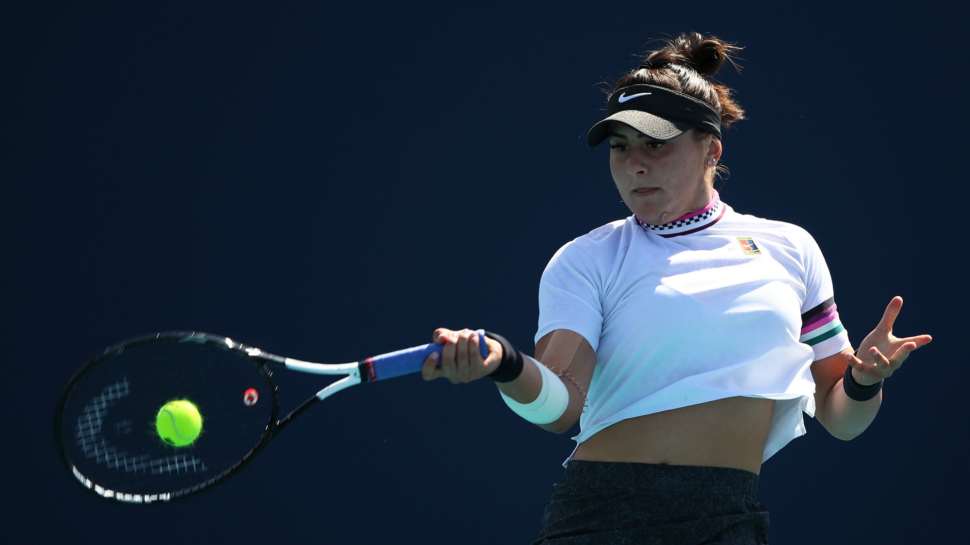 Bianca Andreescu came back from the brink of defeat to reach the second round of the Miami Open.
