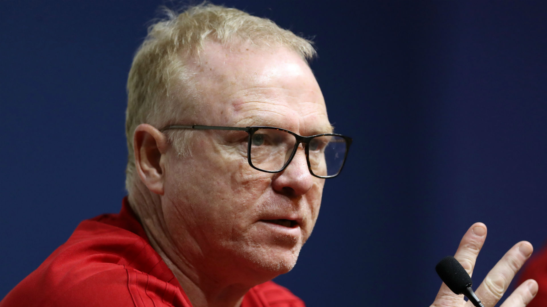 Scotland manager Alex McLeish offered a tight-lipped response to questions over his future after his team's loss to Kazakhstan.