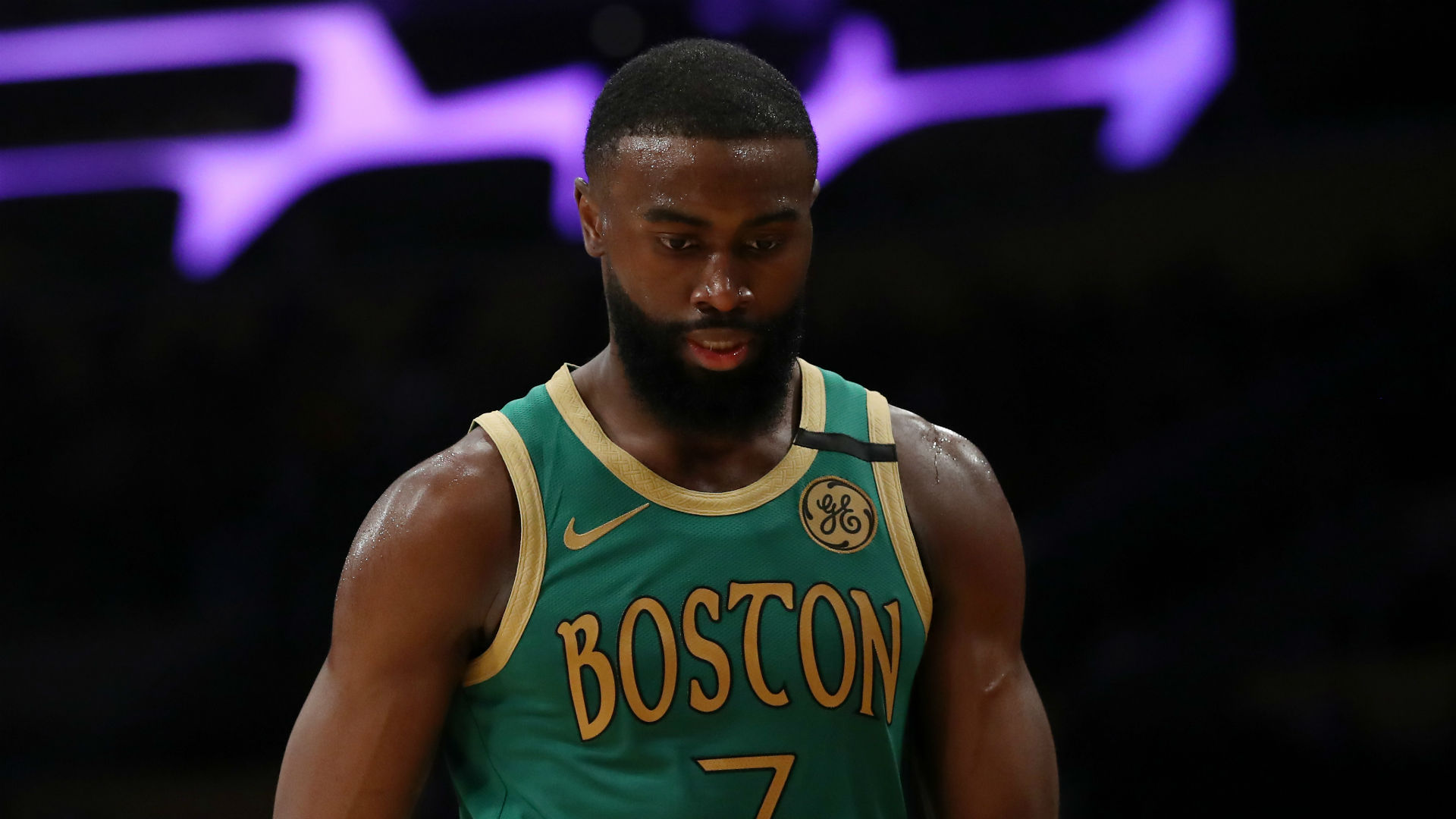 Boston Celtics guard Jaylen Brown spoke about his long drive to lead a protest in Atlanta.