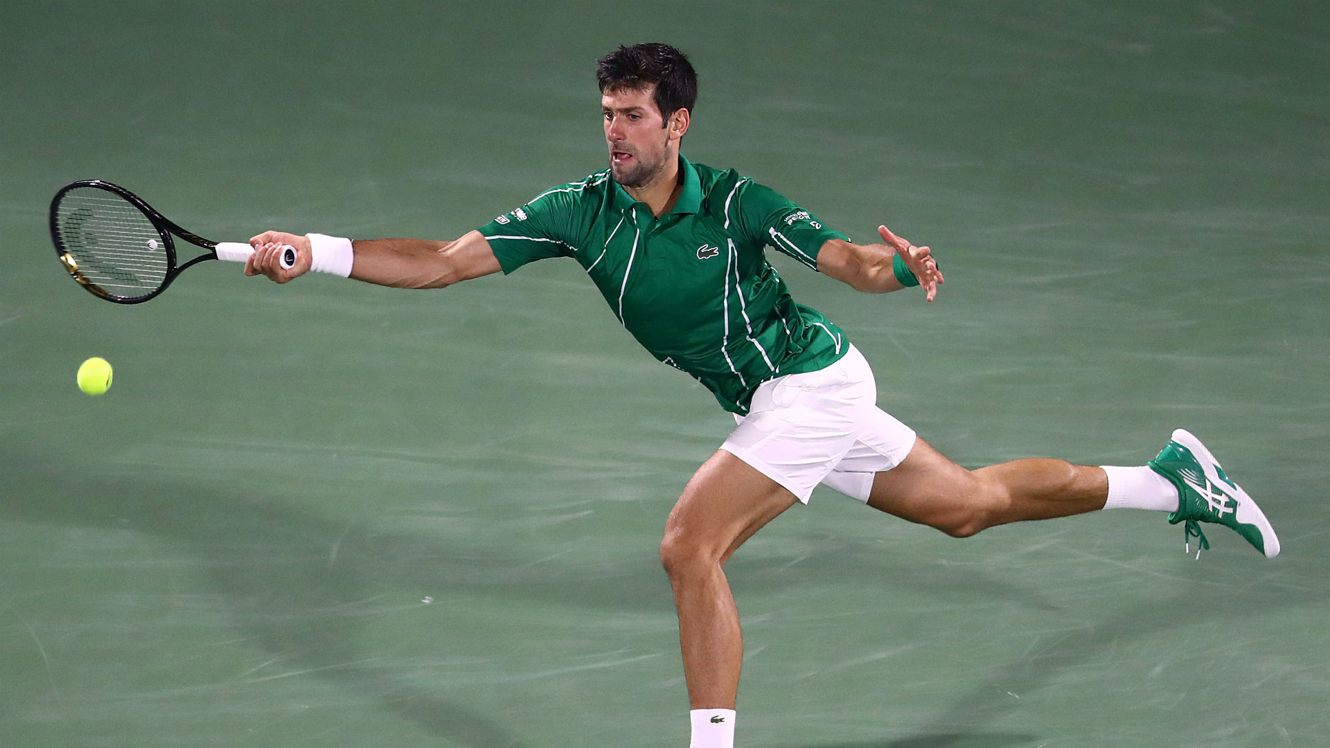 Karen Khachanov was unable to stop Novak Djokovic surging into the semi-finals of the Dubai Tennis Championship.