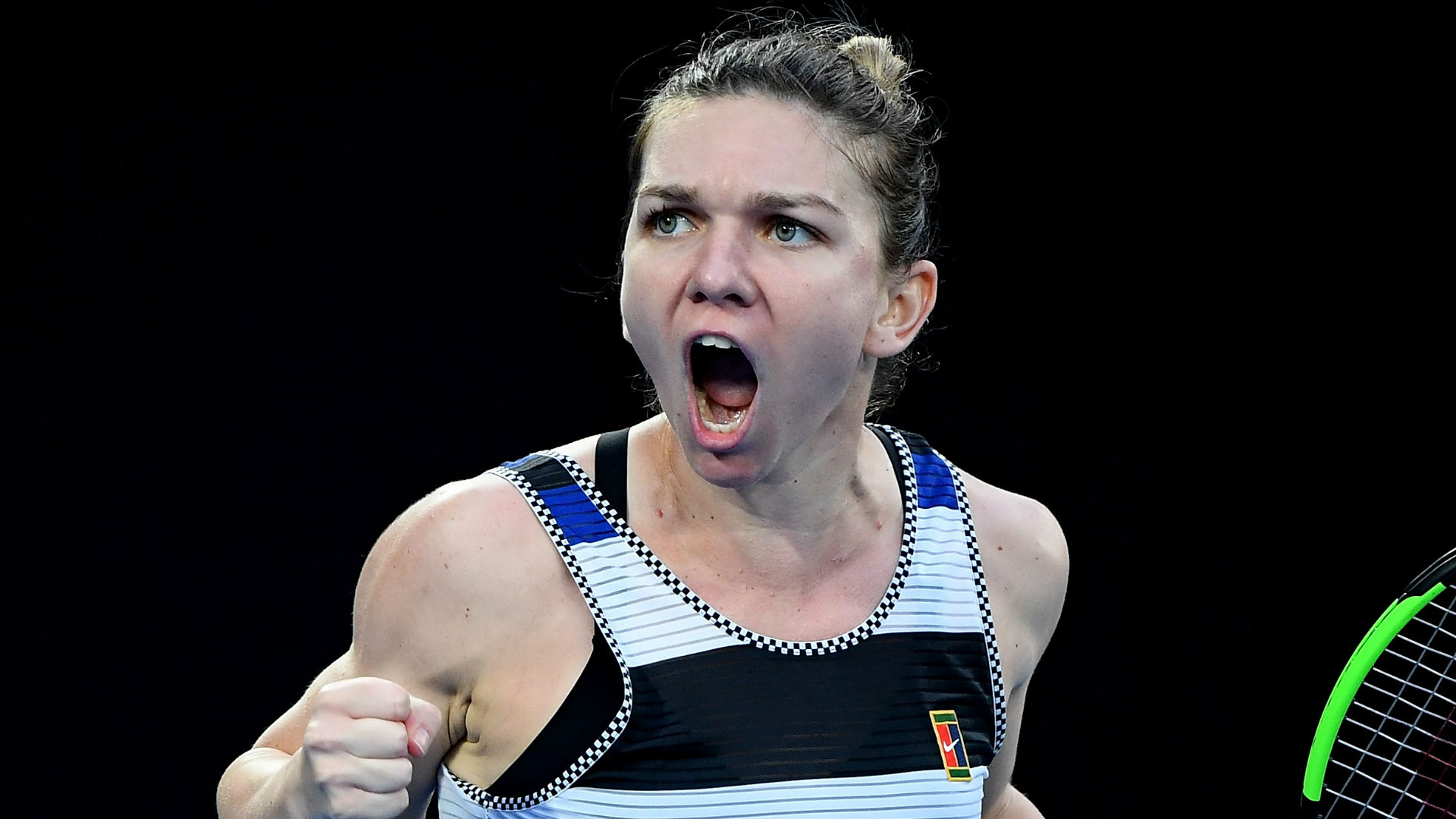 Simona Halep won five games in a row in the deciding set of a thrilling contest with Elina Svitolina to reach her first final of the season.