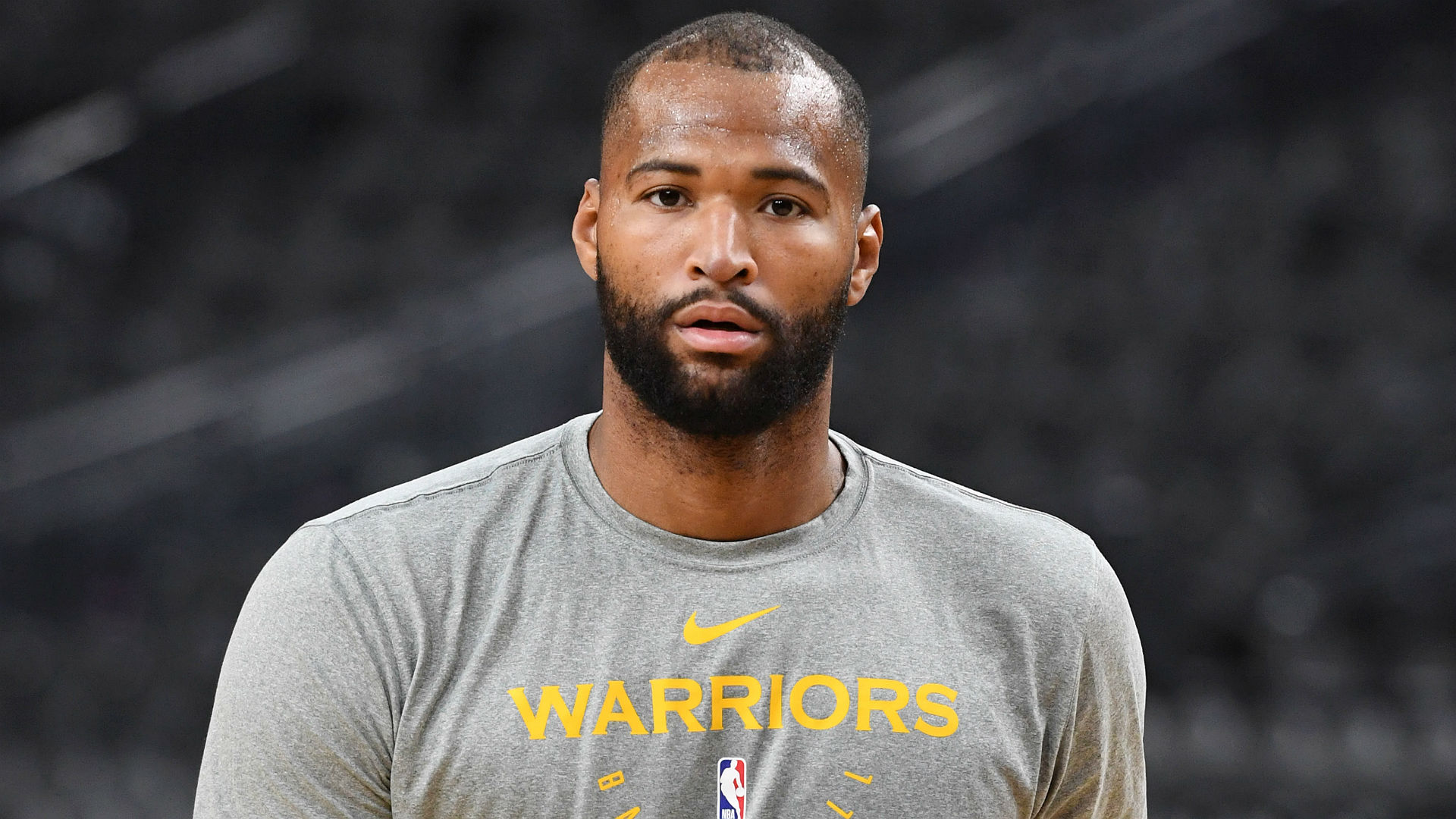 NBA All-Star DeMarcus Cousins threw down a dunk for his first points as a Golden State Warrior.