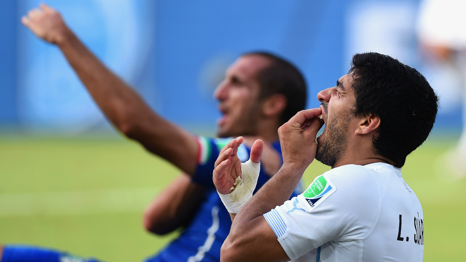 Giorgio Chiellini was bitten by Luis Suarez in a crucial World Cup game but forgave him because he admits to sharing similar tendencies.