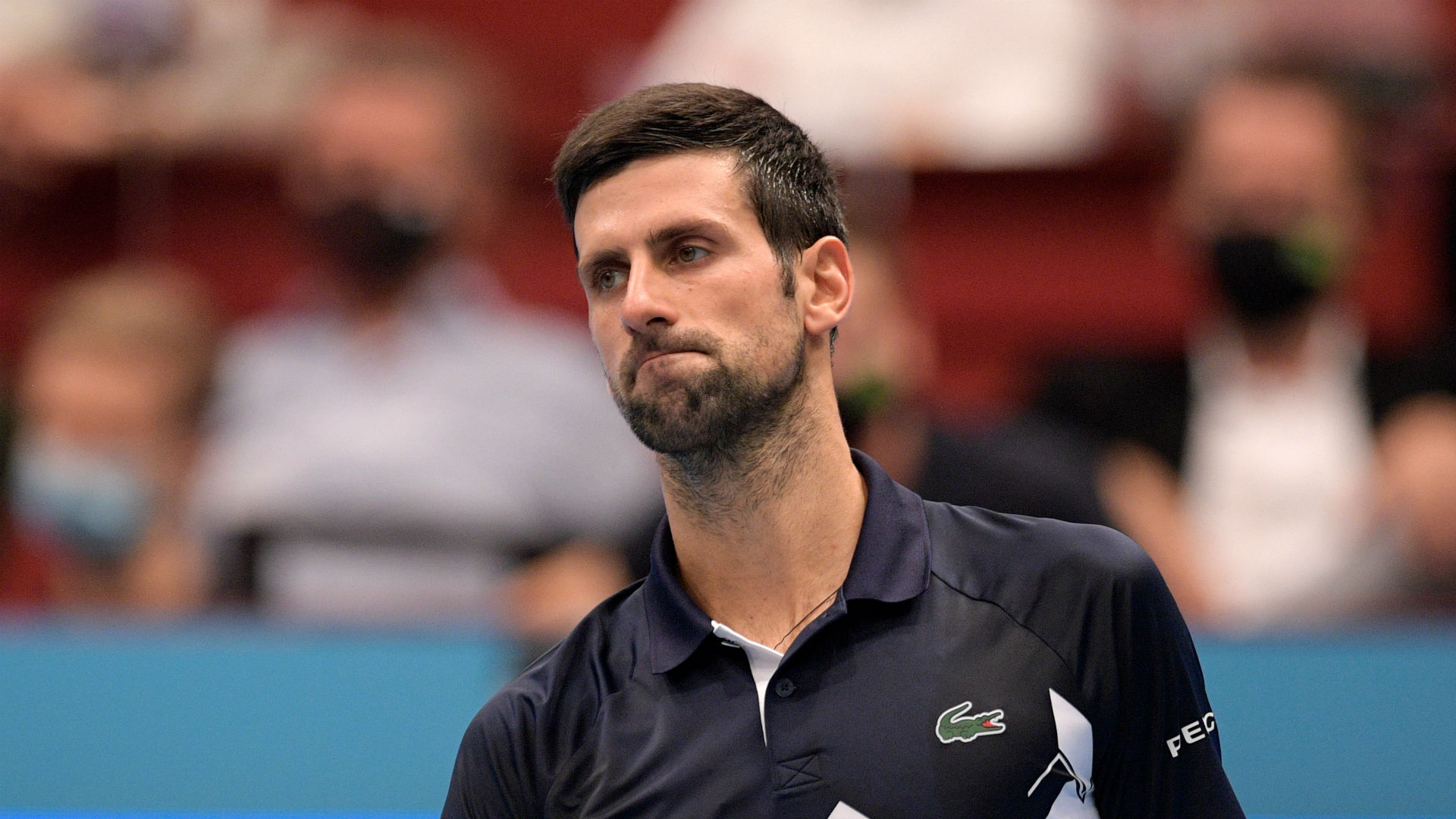 Novak Djokovic was knocked out in the quarter-finals of the Vienna Open after winning just three games in a 6-2 6-1 loss to Lorenzo Sonego.