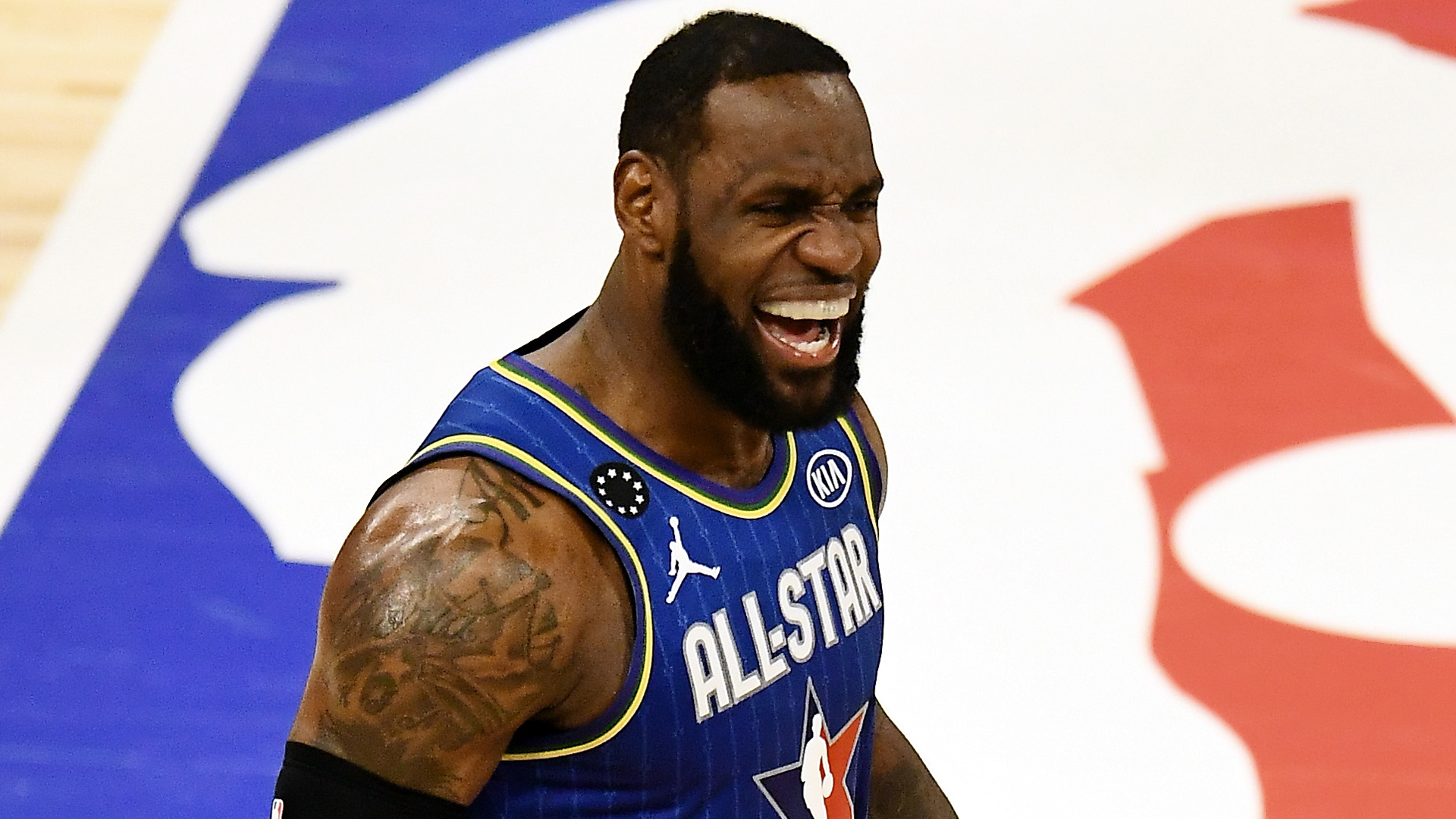 Kobe Bryant's presence was felt by LeBron James during Sunday's NBA All-Star Game.