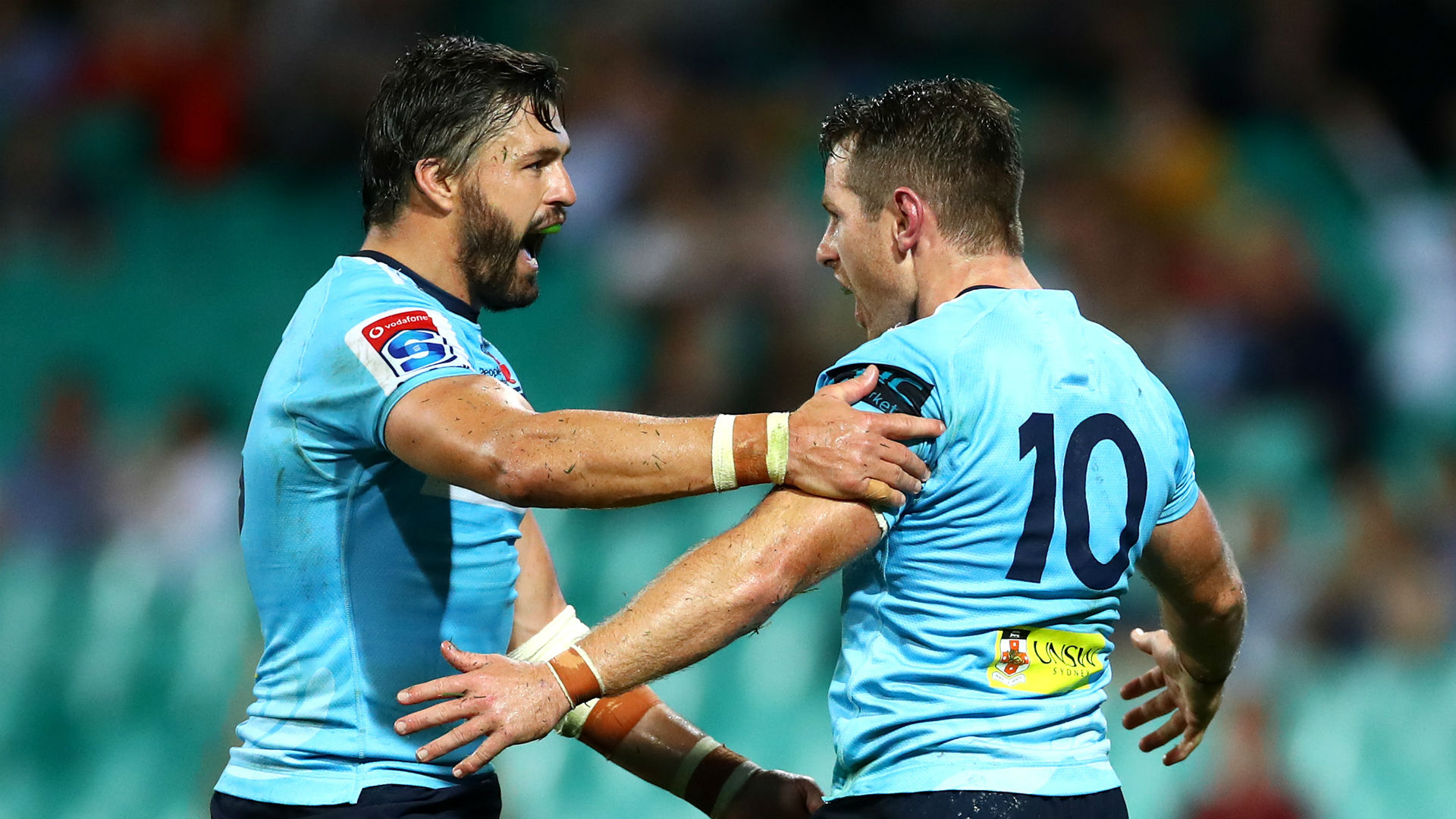 Kurtley Beale started at full-back in place of Israel Folau and the Waratahs showed great spirit to overcome the Rebels at the SCG.