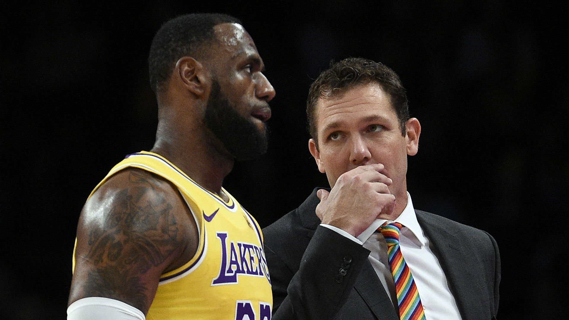 Los Angeles Lakers superstar LeBron James discussed Luke Walton's return to Staples Center.