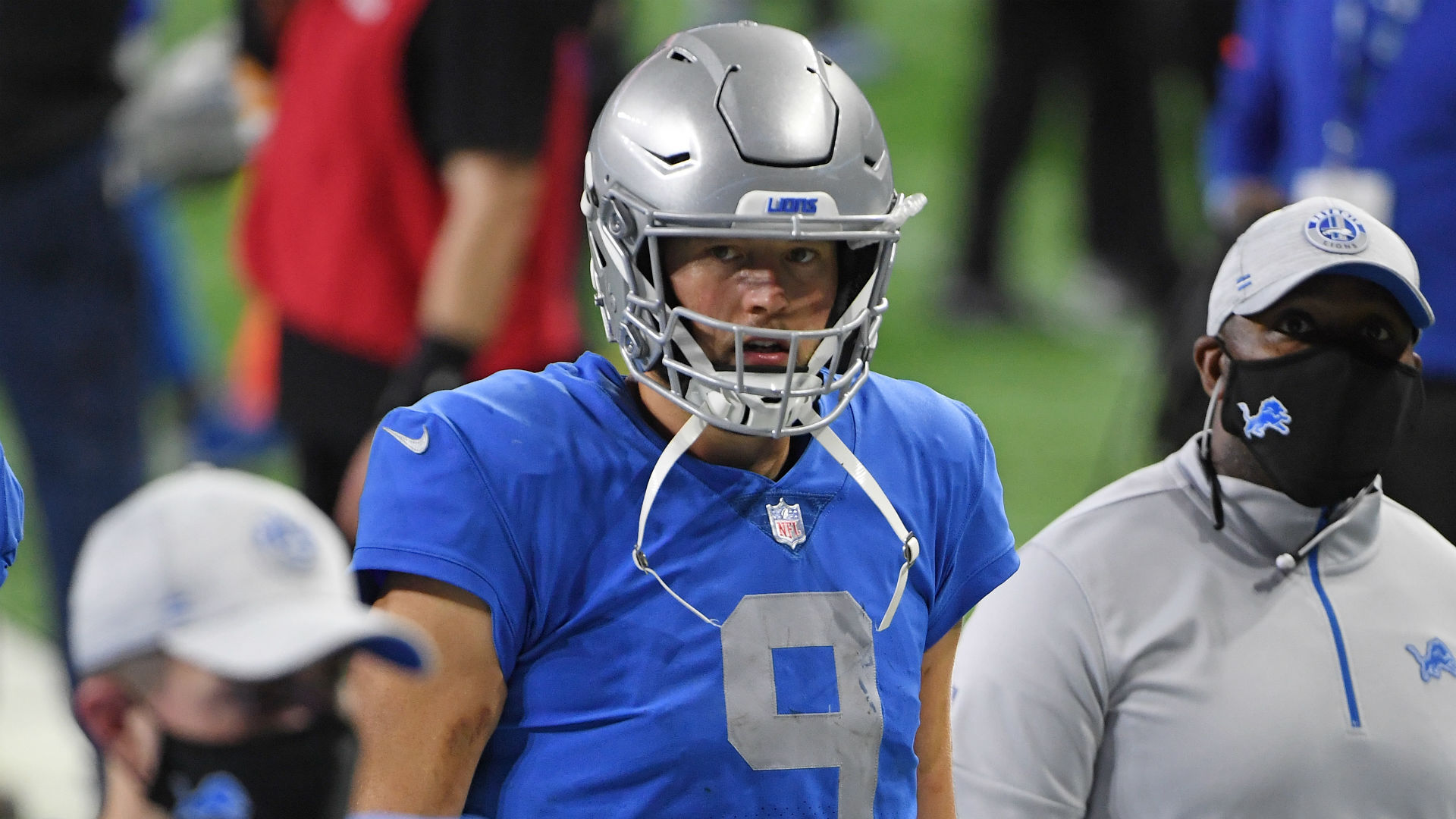 The Detroit Lions will reportedly discuss a trade for quarterback Matthew Stafford.