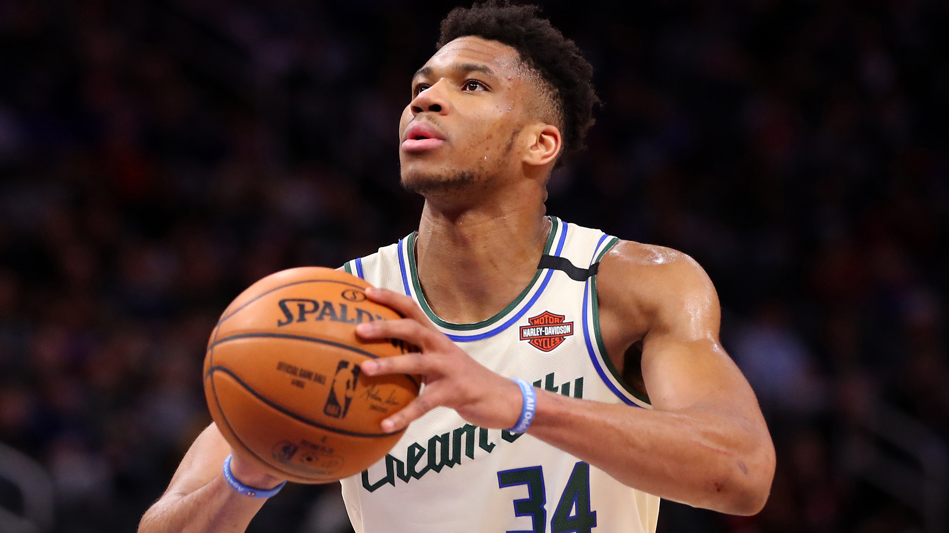 Milwaukee Bucks star Giannis Antetokounmpo had a double-double in a win over the Detroit Pistons.