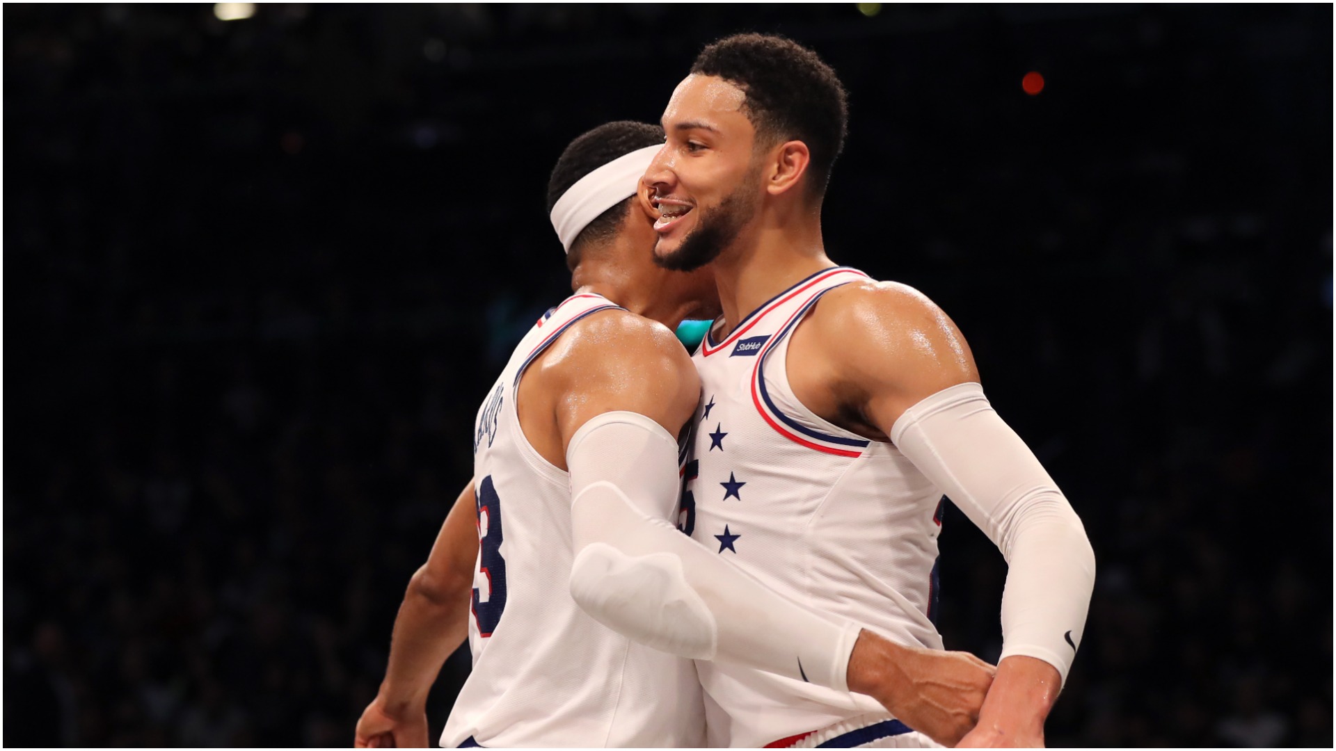 Ben Simmons tallied a playoff career-high to help the 76ers to victory in Brooklyn and earned effusive praise from coach Brett Brown.