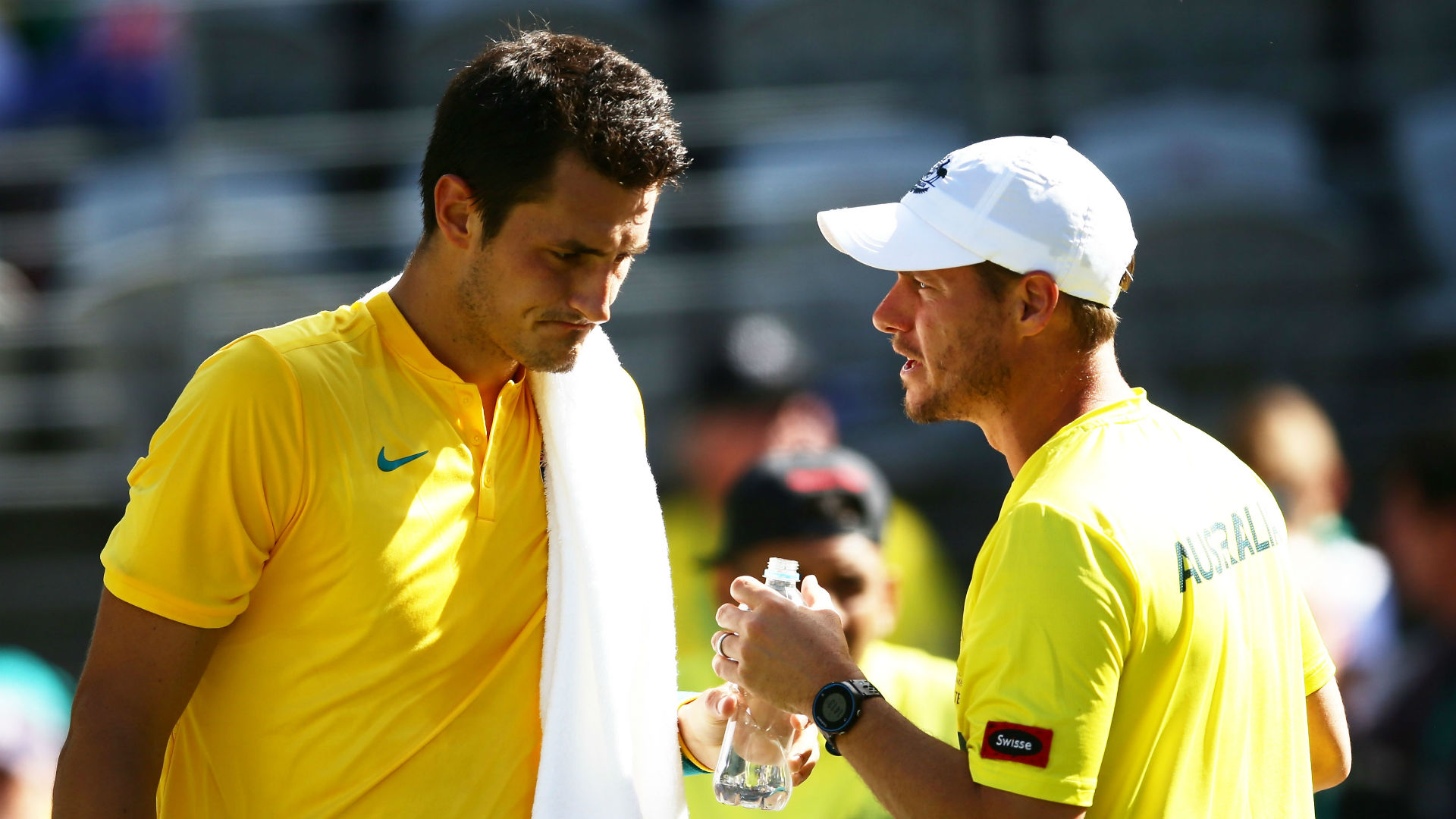 After being attacked by Bernard Tomic, Lleyton Hewitt laughed off the criticism.
