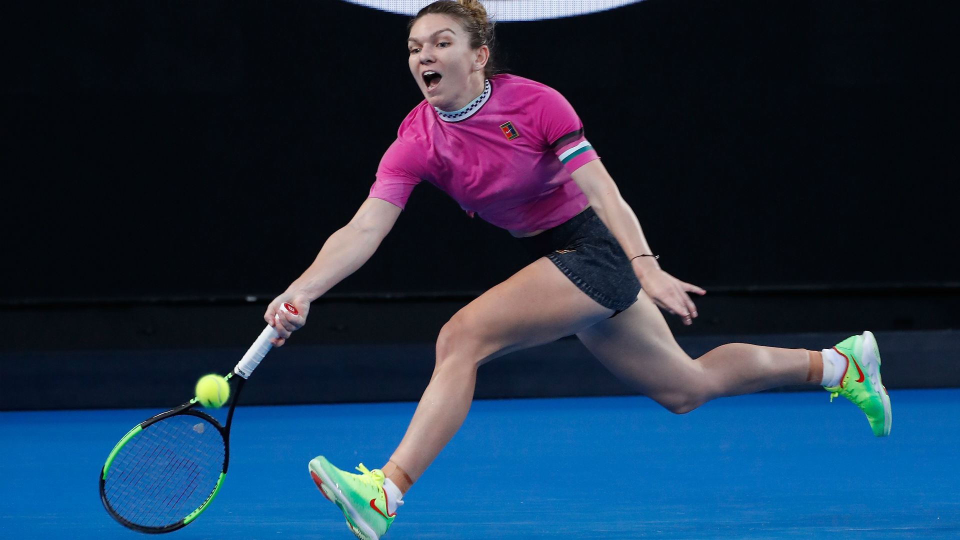 Kaia Kanepi looked capable of inflicting another grand slam defeat on Simona Halep, but the Australian Open's top seed fought back superbly.