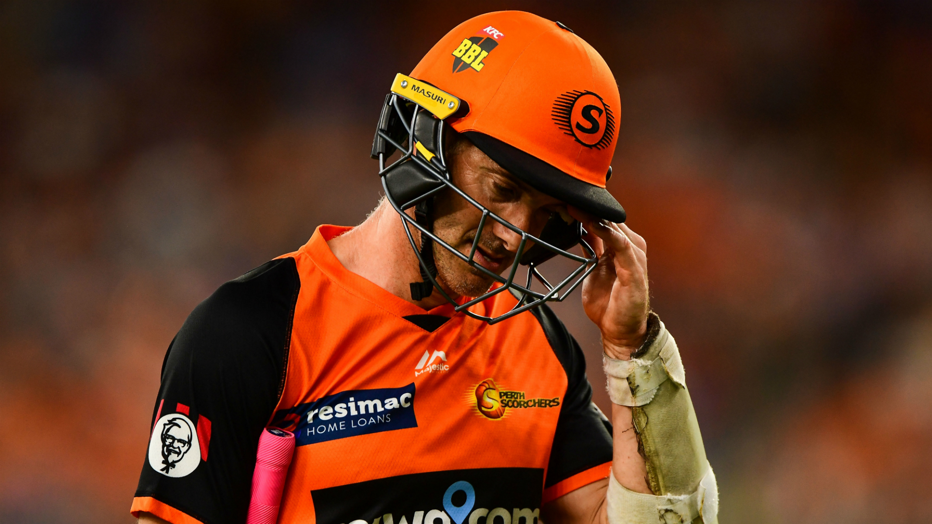 Michael Klinger was out of luck in the Big Bash, caught off the seventh ball of an over in Perth Scorchers' victory on Sunday.