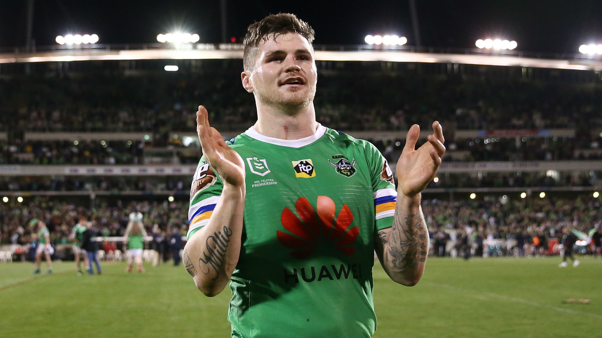 The message from John Bateman was "settle yourselves" amid speculation over the Canberra Raiders second-rower's future.