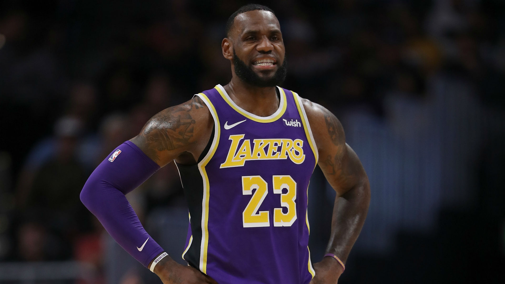 A Memphis Grizzlies employee who regularly wears LeBron James' shoes got an extra special pair when the Los Angeles Lakers came to town.