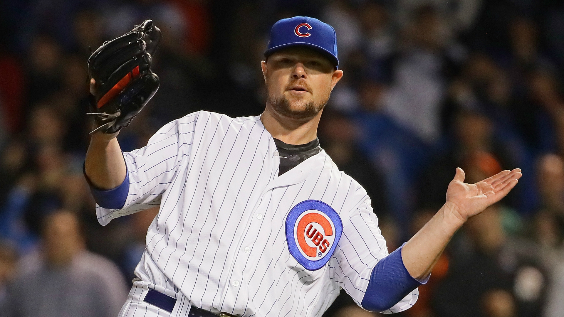 The left-handed Cubs pitcher said he's using a unique technique to improve his throwing to bases.