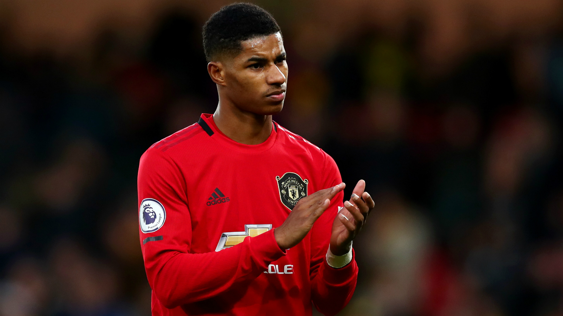 Manchester United say Marcus Rashford is doing well in his recovery from injury, which continues while English football is suspended.