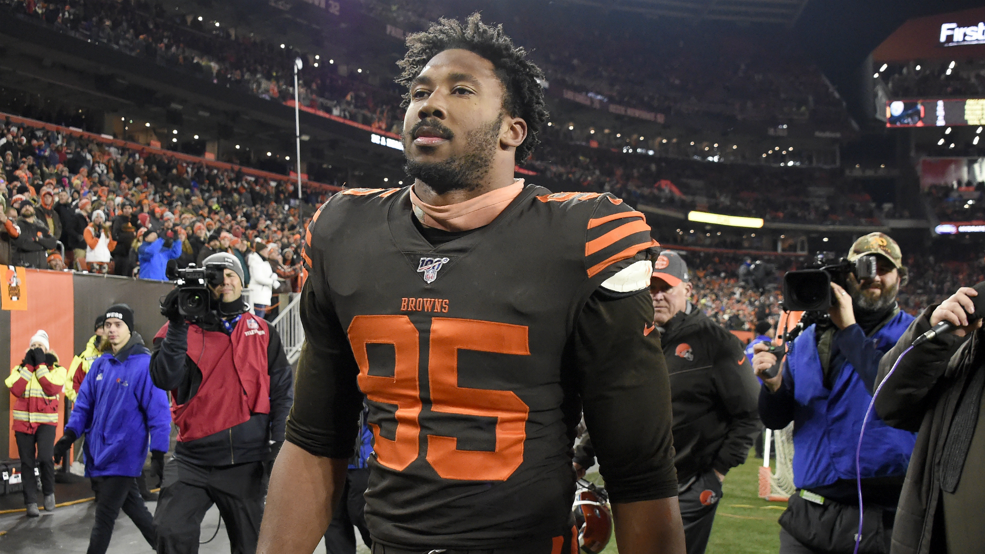 Myles Garrett discussed Thursday's shocking incident, which saw him hit Mason Rudolph with a helmet.
