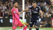 Besart Berisha was in the thick of the action in Victory's dramatic 2-1 win over City on Saturday night.