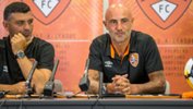 Massimo Maccarone addresses the media in Brisbane on Monday. Image: Paul Smith photos.