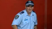 This policeman took his defensive duties to a whole new level at Central Coast Stadium.