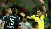 Alan Baro was shown a straight red in Victory's loss to Wellington.
