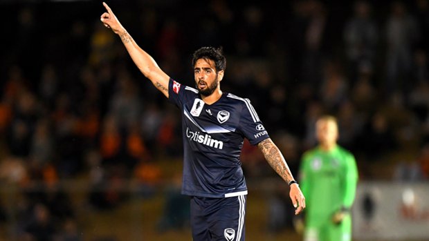 Defender Rhys Williams in action for Melbourne Victory.