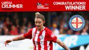 Melbourne City FC's Larissa Crummer was named the NAB W-League Young Footballer of the Year.