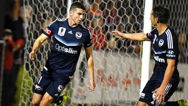 Mitch Austin scored a brace in Victory's 5-2 pre-season friendly win over Oakleigh Cannons.