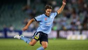 Sydney FC tackle Macarthur Rams on Tuesday night.