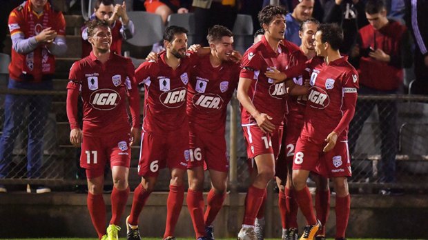 George Blackwood netted in Adelaide United's 3-0 win over Melbourne Victory.