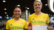 Striker Kyah Simon and defender Alanna Kennedy