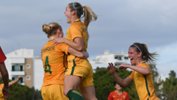 Ellie Carpenter netted her maiden goal for the Matildas in their win over China.
