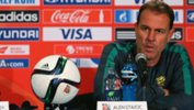 Westfield Matildas Head Coach Alen Stajcic addresses media at the 2015 FIFA Women's World Cup.