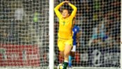Caitlin Foord celebrates her goal early in the second half against Brazil.