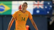 Alanna Kennedy in action for the Westfield Matildas at the recent Tournament of Nations in the US.