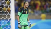 Lydia Williams looks on during a match for Australia at last year's Rio Olympic Games.