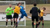 An action shot from the 2016 National Paralympic 7-a-side Football Championships.