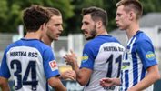 Mat Leckie in action for Hertha Berlin over the weekend. Pic courtesy of Hertha Berlin Twitter.