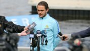 Caltex Socceroos defender Josh Risdon addresses media in Perth on Monday.