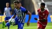 Mathew Leckie was in fine form for Hertha Berlin in their Bundesliga opening day victory over Vfb Stuttgart.