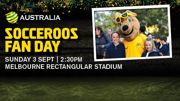 Come and meet your Caltex Socceroos heroes and watch them train at the official Fan Day in Melbourne on Fathers Day.