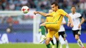 Caltex Socceroos defender Trent Sainsbury clears the danger in the opening group game against Germany at the FIFA Confederations Cup.